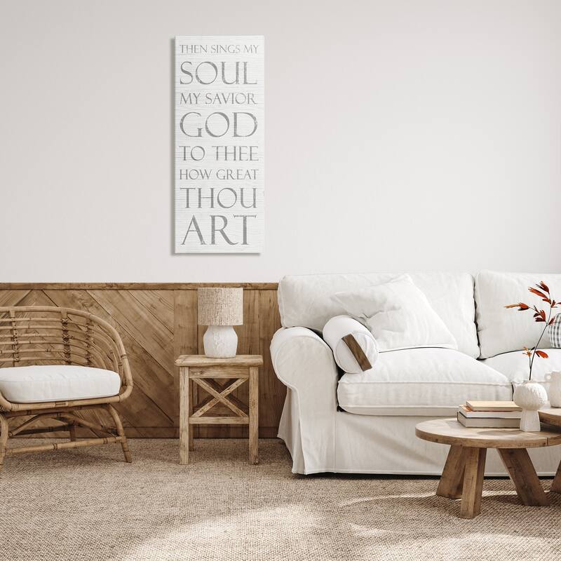 Stupell Then Sings My Soul Religious Inspirational Word Design Canvas Wall Art