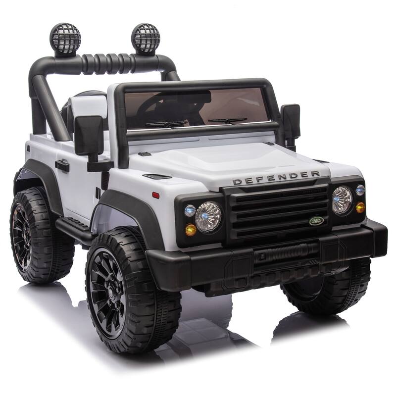 24V Kids Ride On Car W/Parents Control, 2wd, Four-wheel suspension, Bluetooth, Music - White