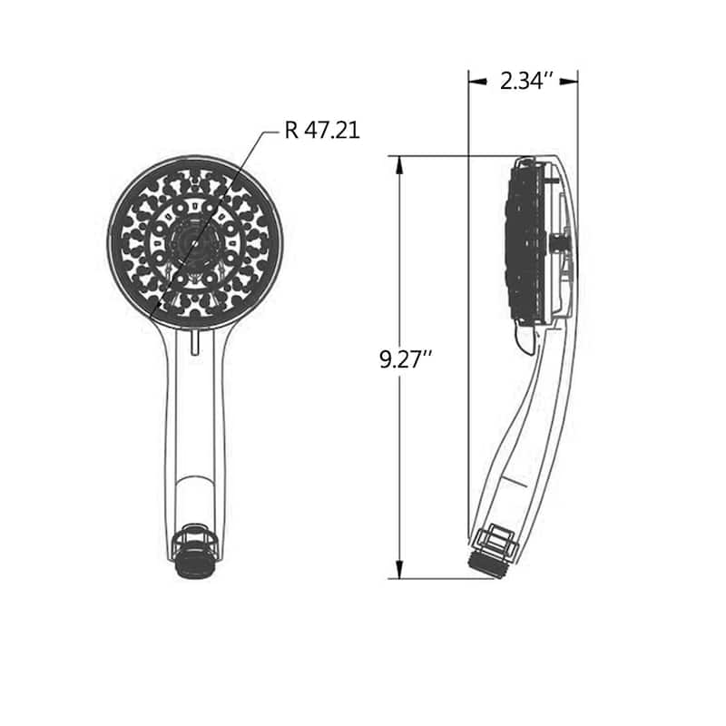 High Pressure Handheld Shower Head, Luxury Settings Shower Head with Massage and Mist Spray