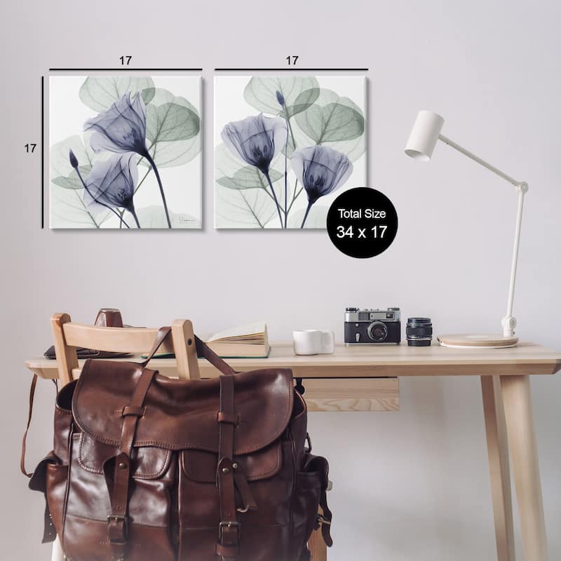 Stupell Fading Florals & Herbs Canvas Wall Art Design By Albert Koetsier (Set of 2)