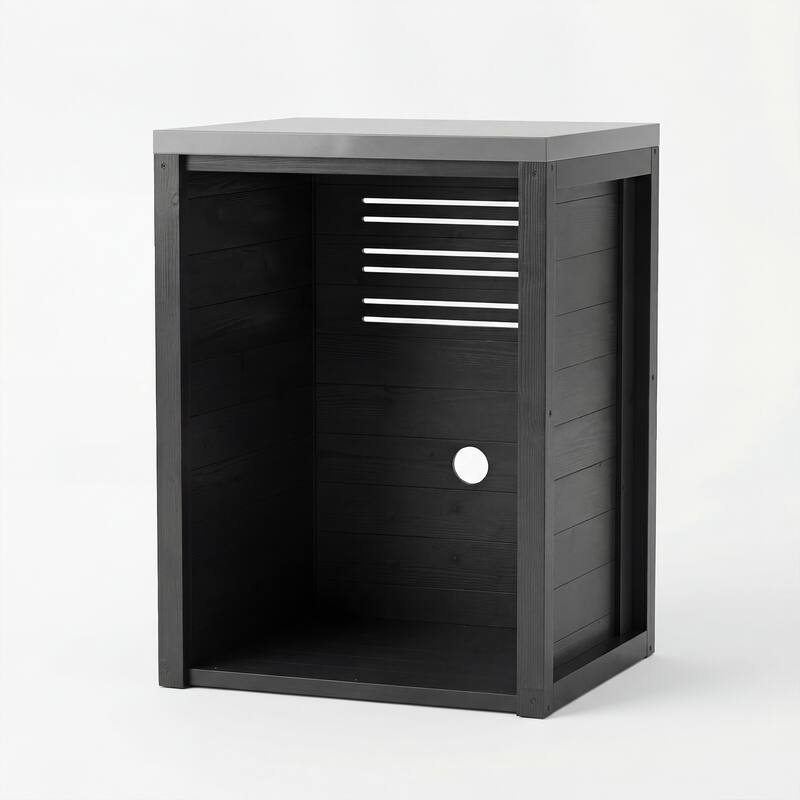 Modular Outdoor Kitchen Island Set, 100% Solid Wood BBQ Cabinet , Patio Kitchen Bar Table