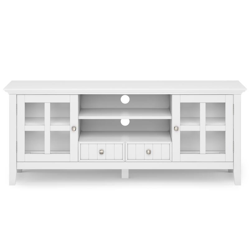 WYNDENHALL Normandy SOLID WOOD 60 inch Wide Transitional TV Media Stand For TVs up to 65 inches - 60'' x 16.5'' x 24