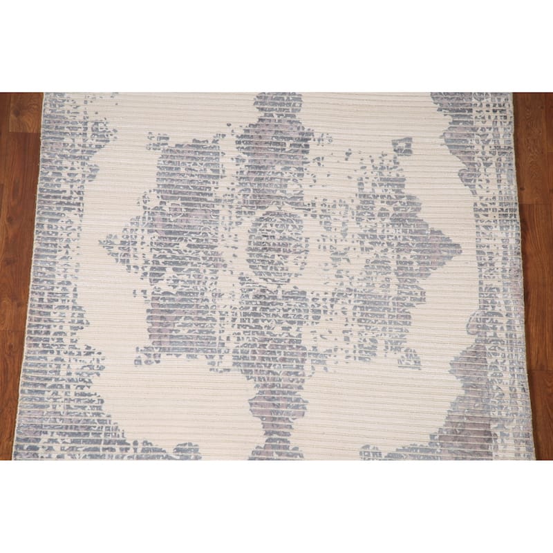 Contemporary / Abstract Accent Rug Handmade Wool Carpet - 3'11"x 5'8"