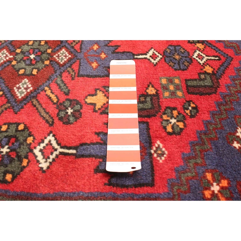 ECARPETGALLERY Hand-knotted Andelz Red Wool Rug - 4'2 x 6'9