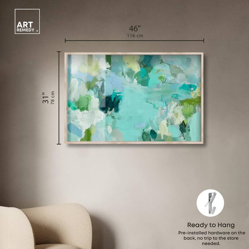 Alista Green Blues Shadowbox by Art Remedy