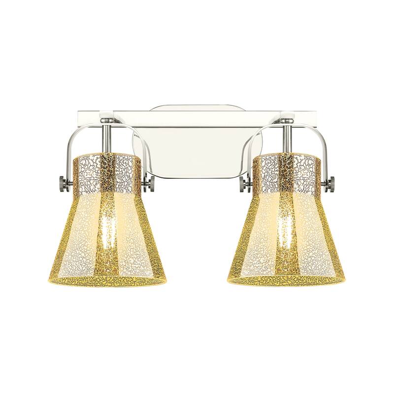 Innovations Lighting 423-2W-11-17 Pilaster II Cone Vanity Pilaster II - Polished Nickel / Mercury
