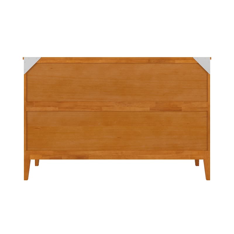 Solid Wood Murphy Bed Chest with Mattress & Charger - Space Saving Bed for Guest Room, Studio Apartment