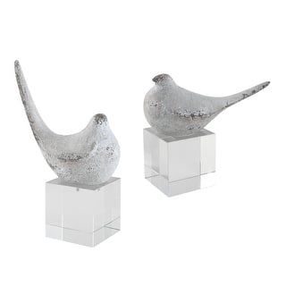 Uttermost Better Together Bird Sculptures, S/2 - 3.875 W x 10.5 H x 7 D (inches)