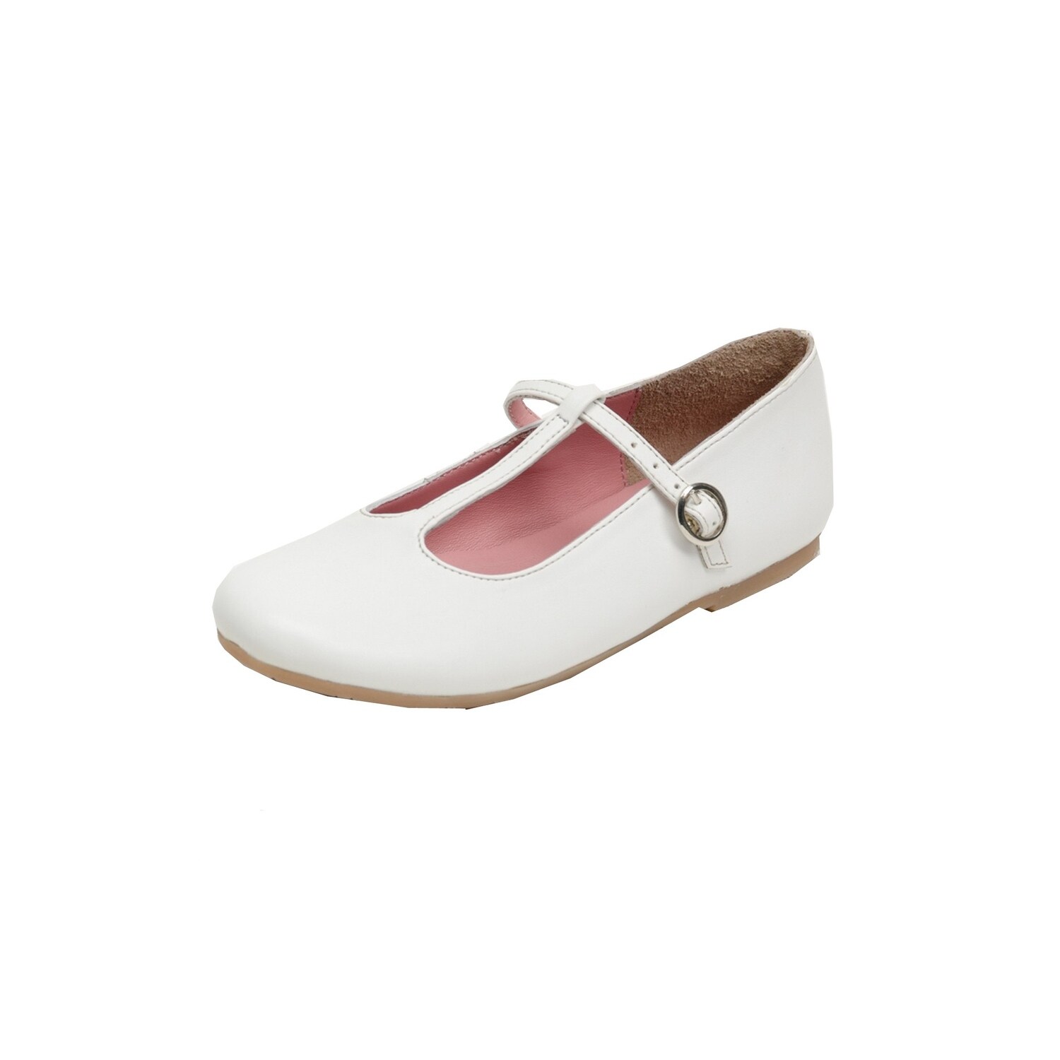 Shop Pazitos Little Girls White T Strap Buckle Closure Casual