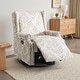 preview thumbnail 3 of 13, Linen Manual Swivel Base Recliner Chair with Footrest