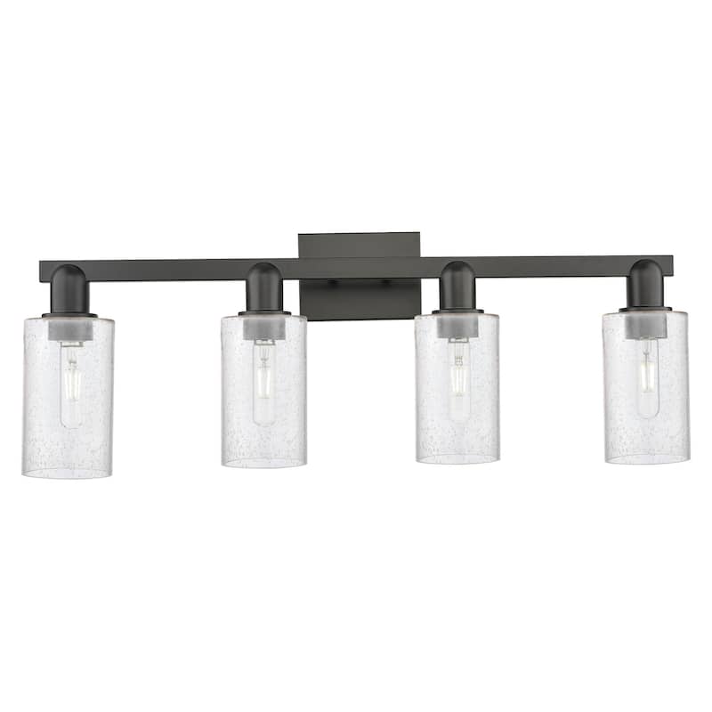 Innovations Lighting 716-4W-11-31 Clymer Vanity Clymer 4 Light 31" - Matte Black / Seedy