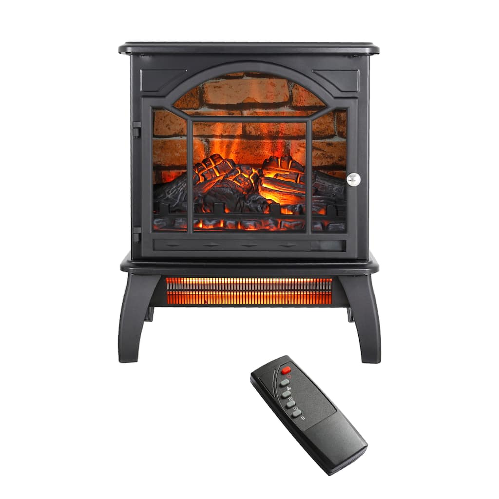 18" 3D Flame Electric Infrared Quartz Fireplace Stove with remote control