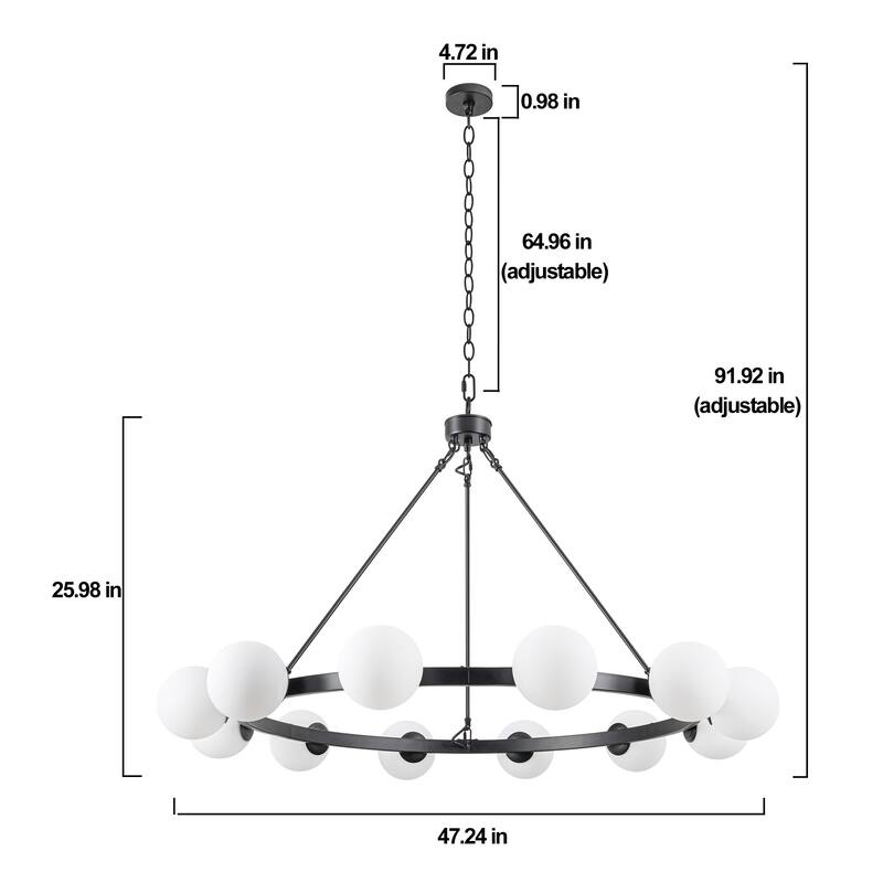 12-Light Wagon Wheel Chandelier Sputnik Chandelier Bubble Chandelier