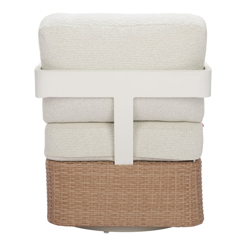 Gelo Swivel Chair White & Brown