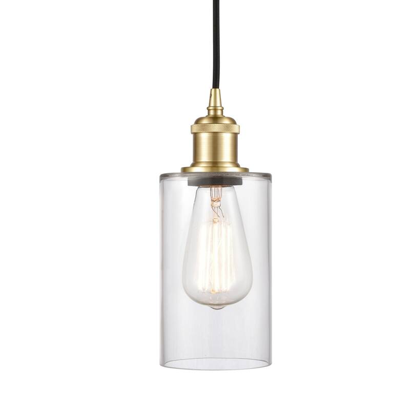 Innovations Lighting 516-1P-10-4 Clymer Pendant Clymer 4" Wide Mini - Clear / Satin Gold