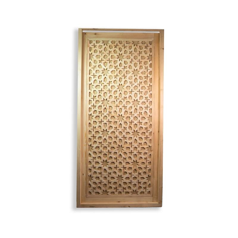 Hand Carved Moroccan Door ,39'' W x 3.5" D x 82" H