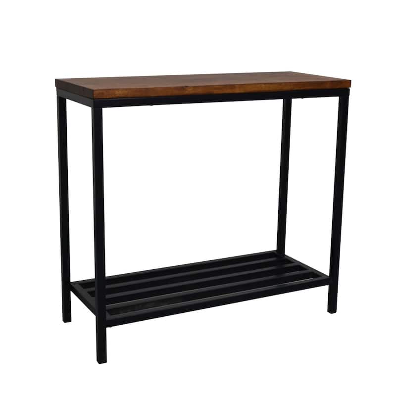 Rectangular Console Table - 34" - Black and Brown