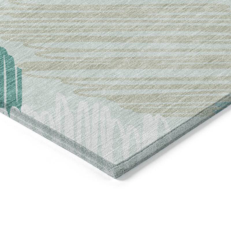 HomeRoots Geometric Transitional Rectangle Outdoor Rug