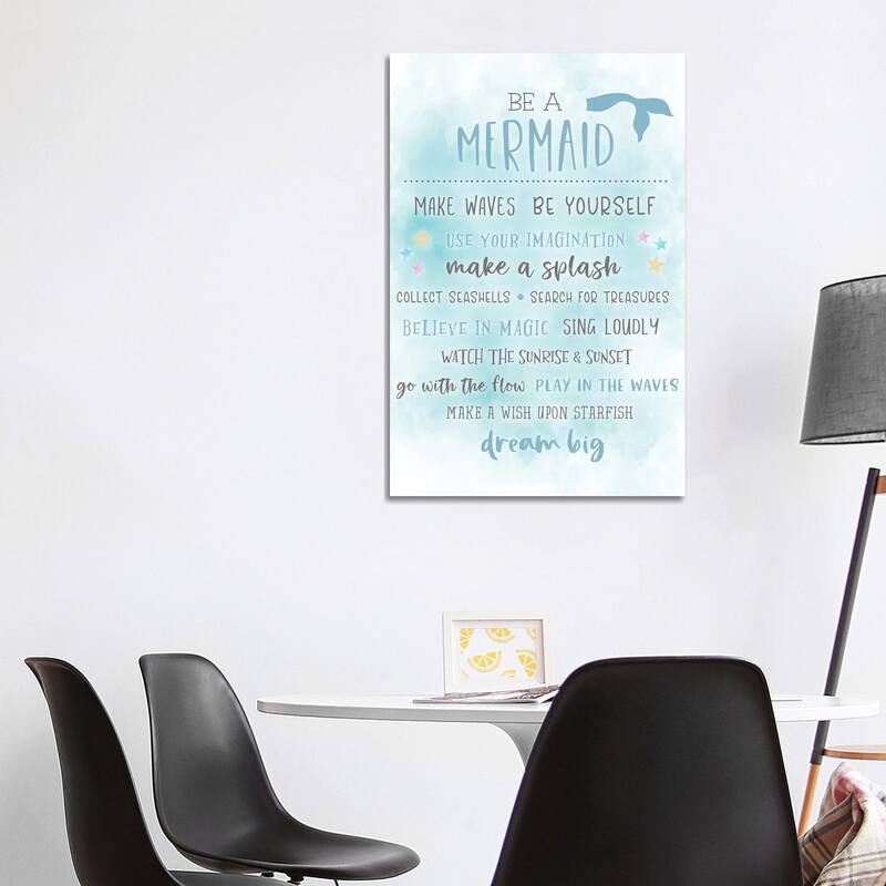 iCanvas "Be A Mermaid" by Natalie Carpentieri Canvas Print - 40x26x1.5