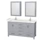 Option Gray / Carrara Cultured Marble Top / Brushed