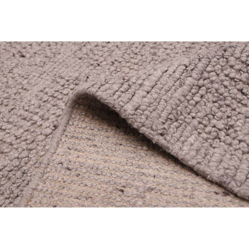 ECARPETGALLERY Hand-knotted Looma Grey Wool Rug - 7'11 x 9'6