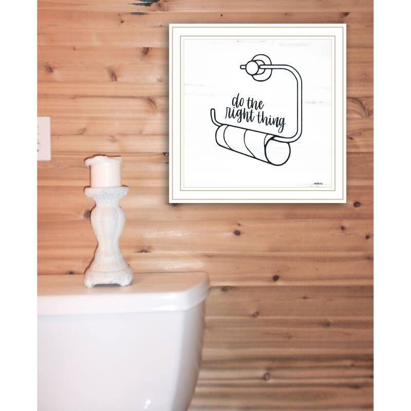 TrendyDecor4U Contemporary "Empty Toilet Paper Roll" Framed Print Wall Art