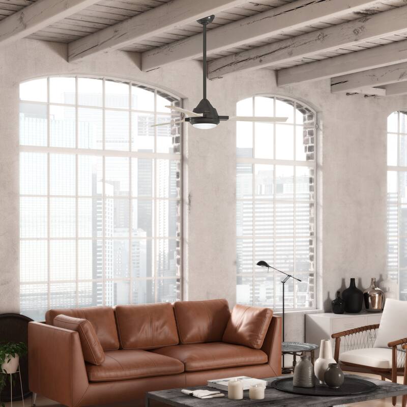 Hunter 54" Leti Ceiling Fan with LED Light and Wall Control - Noble Bronze