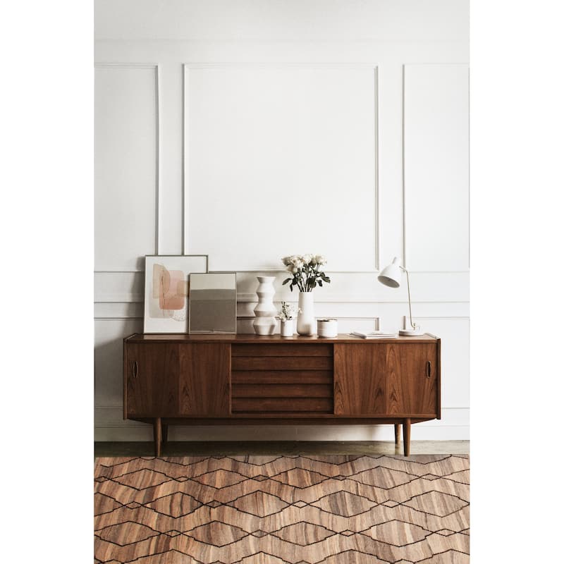 Sivas Taupe Kilim 6'1" x 7'10" - 6'1 x 7'10