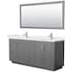 Option Dark Gray / White Quartz Top / Brushed Nickel