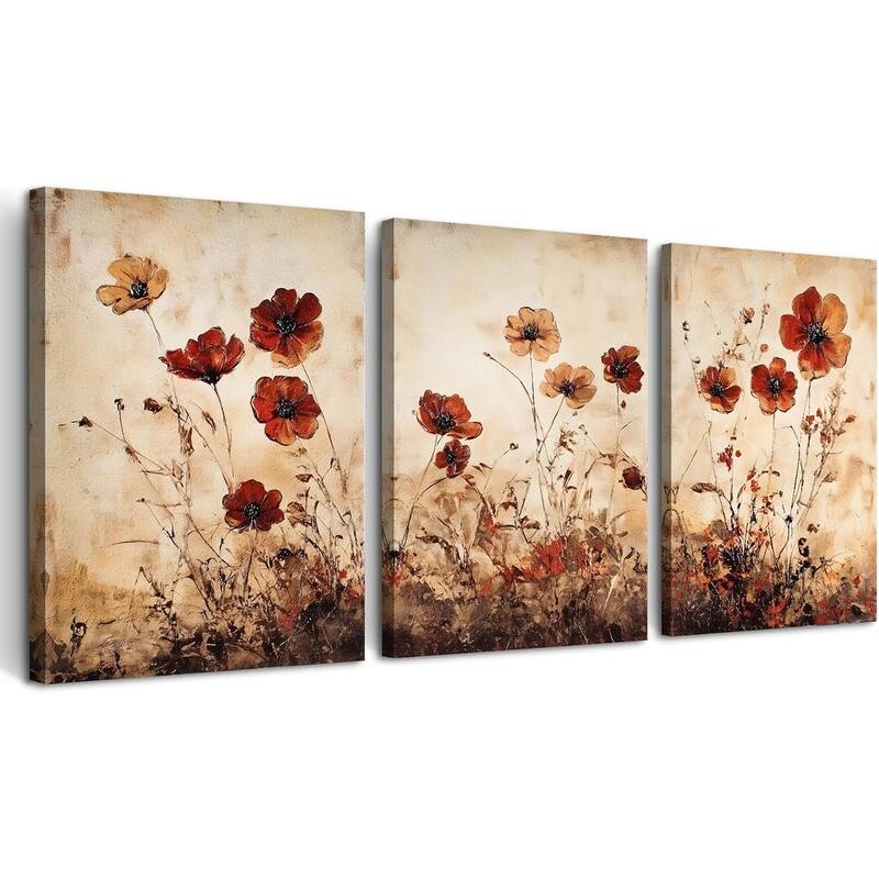 Wall Pictures Flowers Watercolour Paintings Modern Aesthetic - 16 x 24