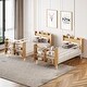 preview thumbnail 3 of 12, White Twin Over Twin Modern Metal Bunk Bed ,Storage Platform Beds with Ladder and Shelves