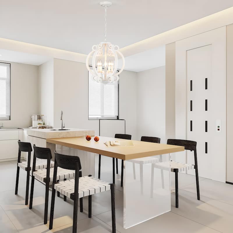 5-Light Candlestick Vintage Hanging Linear Chandelier Lighting Island Chandelier for Kitchen Island