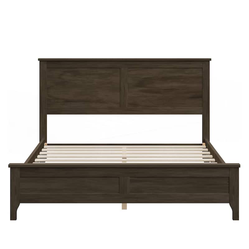 Modern Solid Wood Full Size Platform Bed