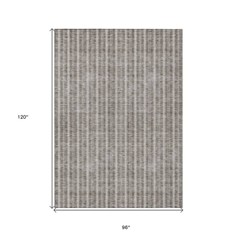 HomeRoots Striped Transitional Rectangle Outdoor Rug