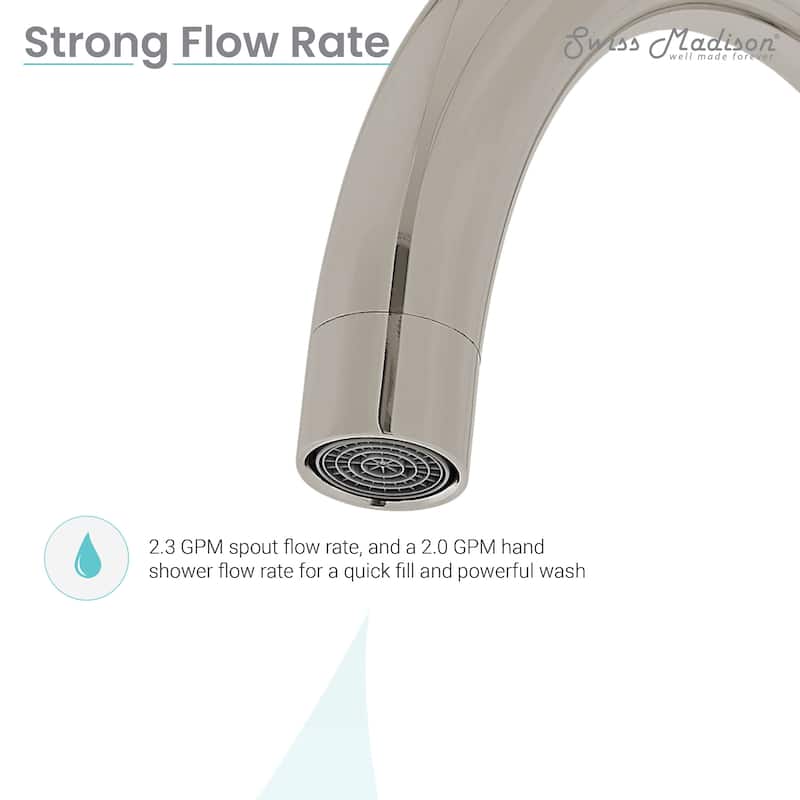 Dieppe Freestanding Bathtub Faucet In Brushed Nickel - 14x37