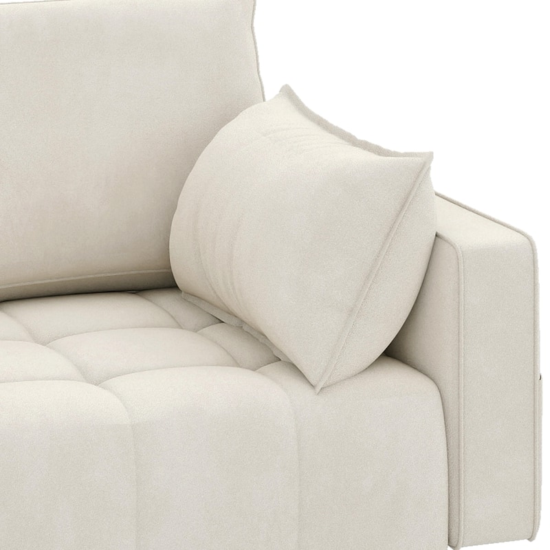 Moasis 56" Velvet Tufted Loveseat Sofa with Button Tufted Seat and Side Storage Pocket