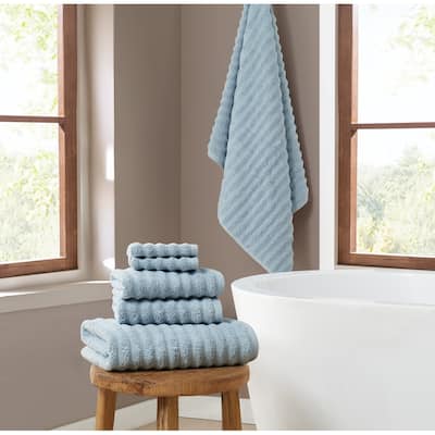 Brooklyn Loom Textured Zero Twist 6 Piece Towel Set