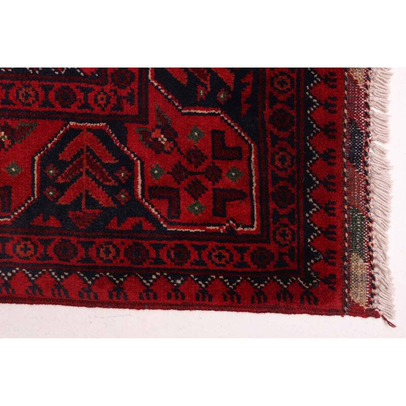 ECARPETGALLERY Hand-knotted Finest Khal Mohammadi Red Wool Rug - 3'11 x 6'7
