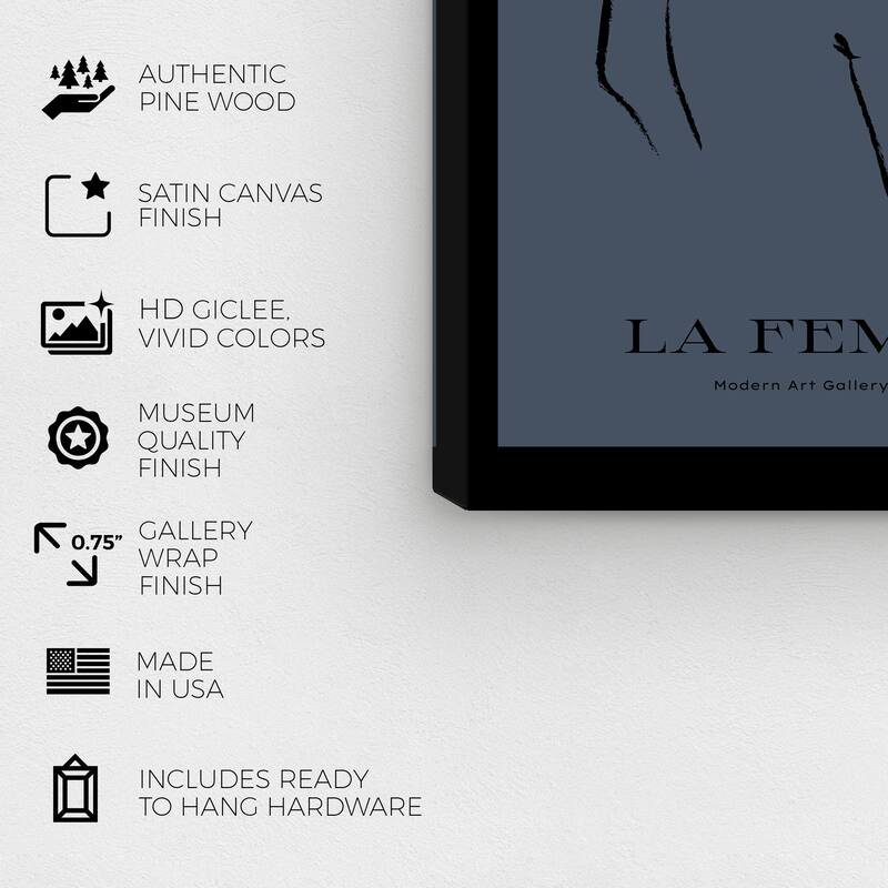 Wynwood Studio Canvas People and Portraits La Femme Paris Poster Brown and Modern & Contemporary Wall Art Canvas Print