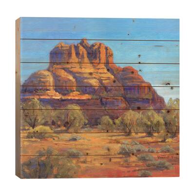 Bell Rock Print On Wood by Konnie Kim - Multi-Color
