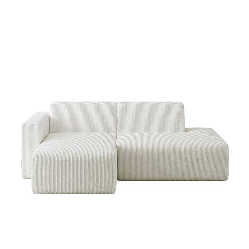 No Assembly Modular Corduroy Sectional Sofa Couch