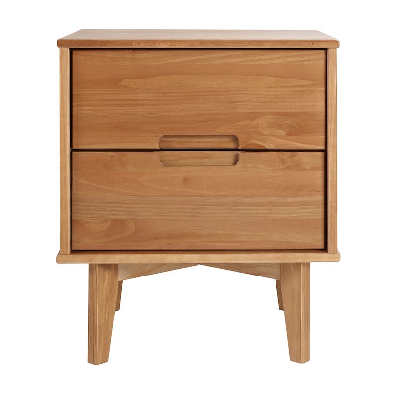 Middlebrook Mid-Century Solid Wood 2-Drawer Nightstand