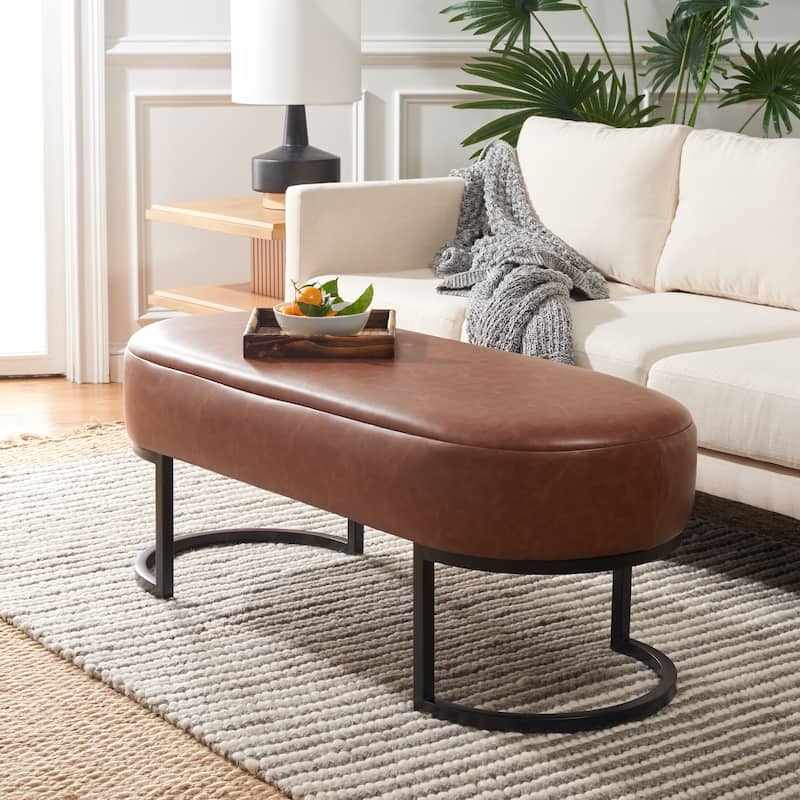 SAFAVIEH Sannie Oval Bench - 50" W x 20" D x 19" H - 50Wx20Dx19H