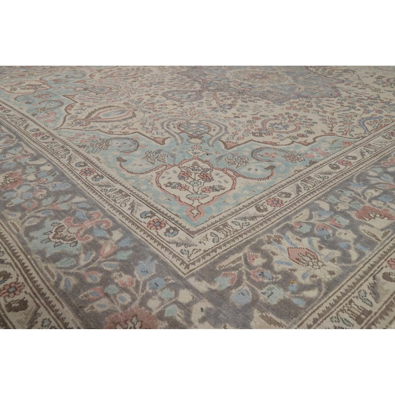 Floral Tabriz Persian Area Rug Hand-Knotted Traditional Wool Carpet - 8'1"x 11'1"