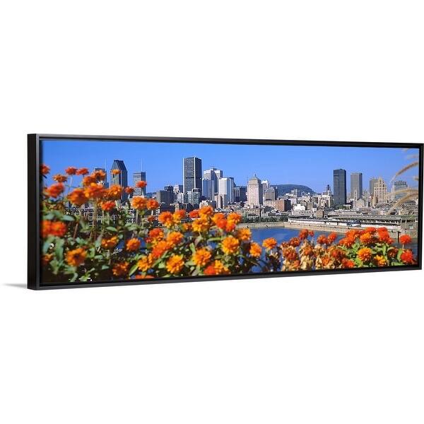 Shop Blooming Flowers With City Skyline In The Background Montreal Quebec Canada 2010 Multi Overstock 25520709
