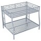 preview thumbnail 23 of 52, Metal Bunk Bed with 2 Built-in Ladders, Twin XL Over Queen/Full XL Over Queen Heavy Duty Bunk Bedframe with Guardrails for Kids
