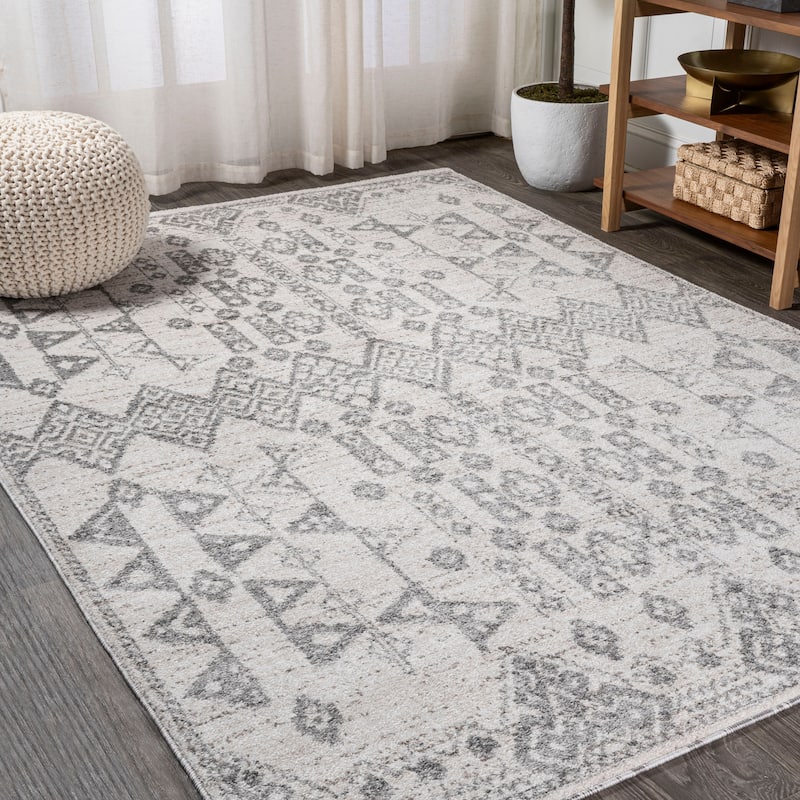 JONATHAN Y Skoura Tribal Diamond Geometric Area Rug