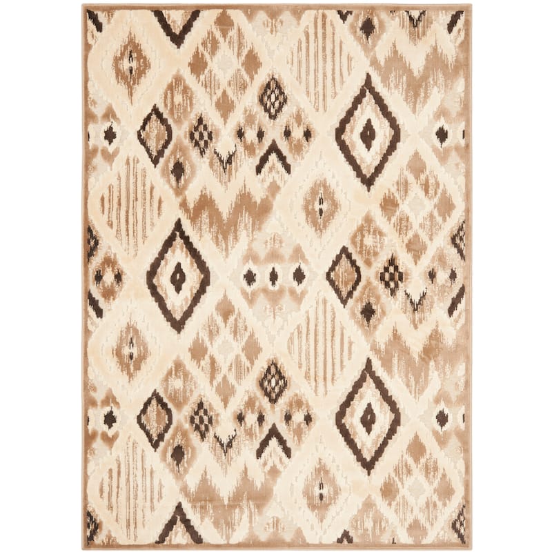 SAFAVIEH Paradise Marianna Modern Viscose Rug - 4' x 5'7" - Taupe/Cream