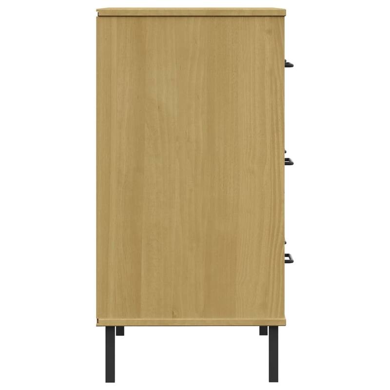 vidaXL Sideboard Chest of Drawers Storage Cabinet with Drawers Solid Wood OSLO - 30.3" x 15.7" x 31.3"