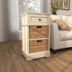 preview thumbnail 49 of 87, Cream, Teal, White or Brown Wood 2 Baskets and 1 Drawer Storage Unit - 16 x 13 x 28